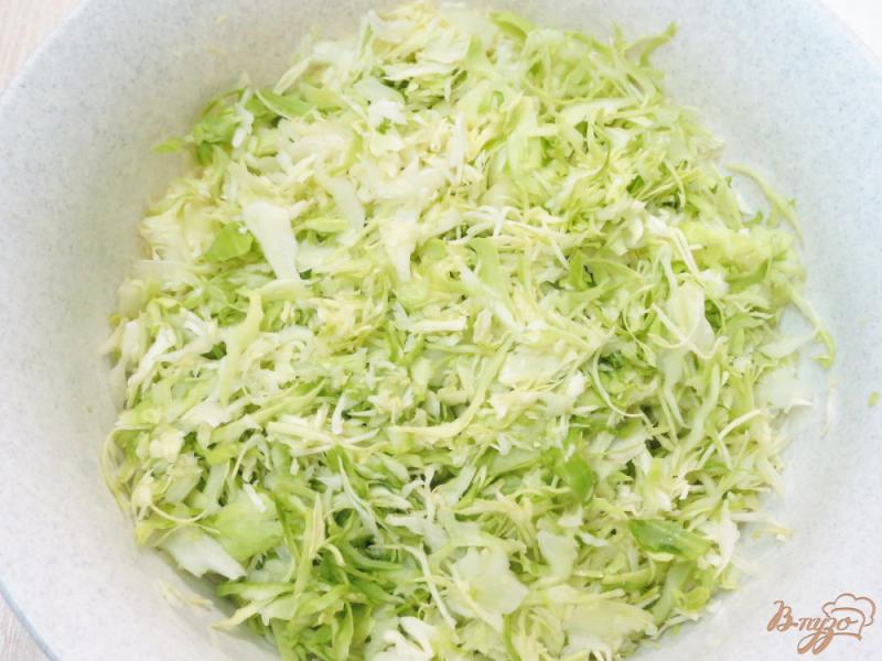 Фото приготовление рецепта: Салат из капусты с копчёным сыром *Чедер* шаг №2