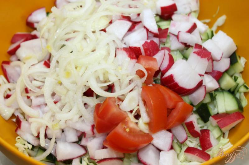 Фото приготовление рецепта: Семейный овощной салат шаг №4
