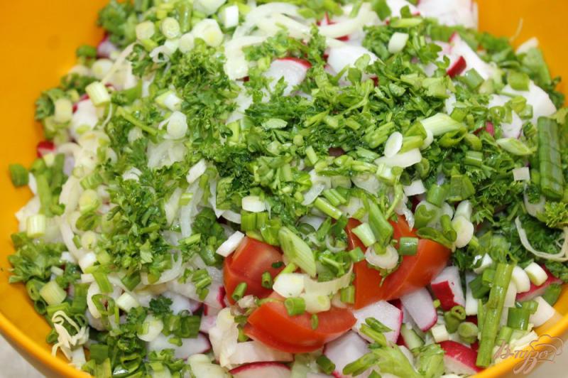 Фото приготовление рецепта: Семейный овощной салат шаг №5