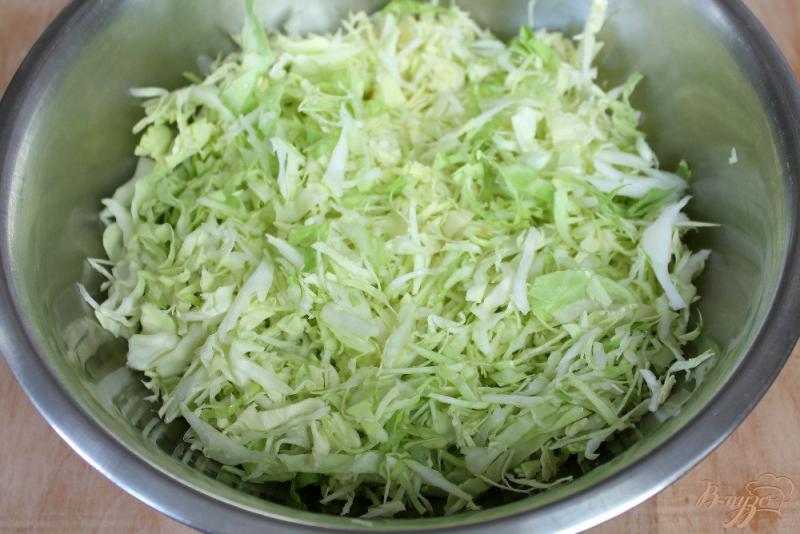Фото приготовление рецепта: Салат из молодой капусты с брынзой, горчицей и черным тмином шаг №1