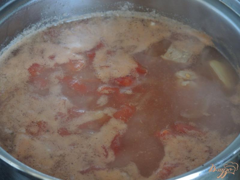Фото приготовление рецепта: Суп из свинины с тмином шаг №9