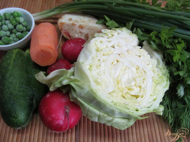 Фото приготовление рецепта: Салат из сезонных молодых овощей шаг №1