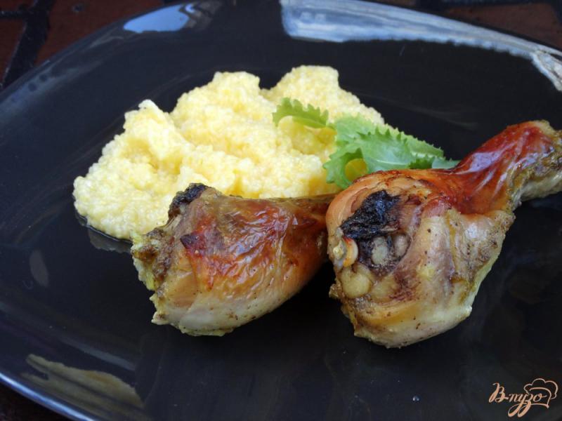 Фото приготовление рецепта: Куриные голени в кефире с карри шаг №6