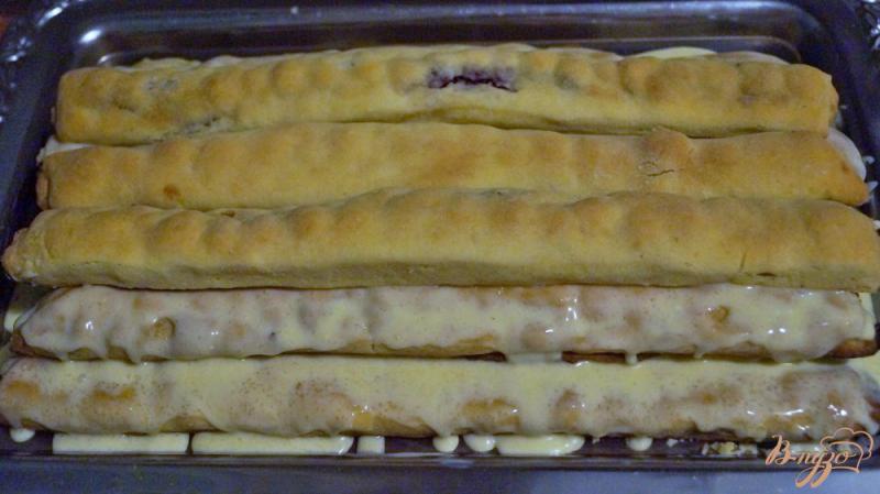 Фото приготовление рецепта: торт Вишневые трубочки шаг №8