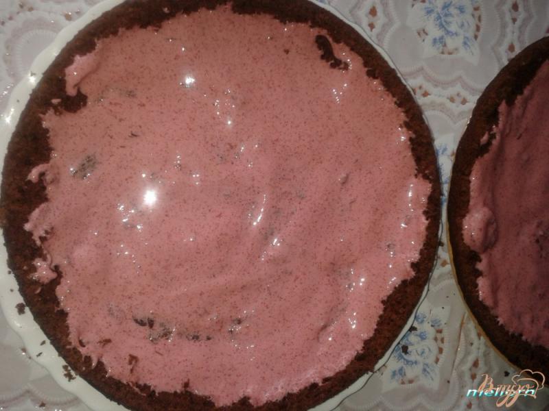 Фото приготовление рецепта: Торт шоколадно-вишневый (постный) шаг №7