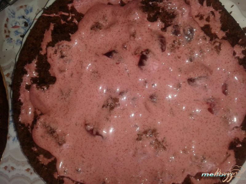 Фото приготовление рецепта: Торт шоколадно-вишневый (постный) шаг №8