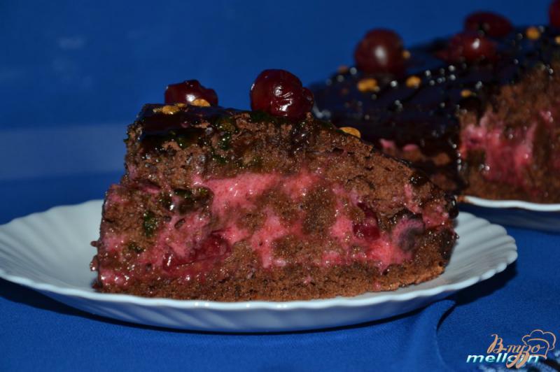 Фото приготовление рецепта: Торт шоколадно-вишневый (постный) шаг №10
