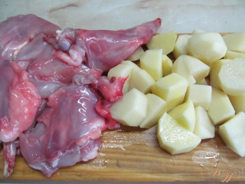 Фото приготовление рецепта: Кролик с овощами шаг №2