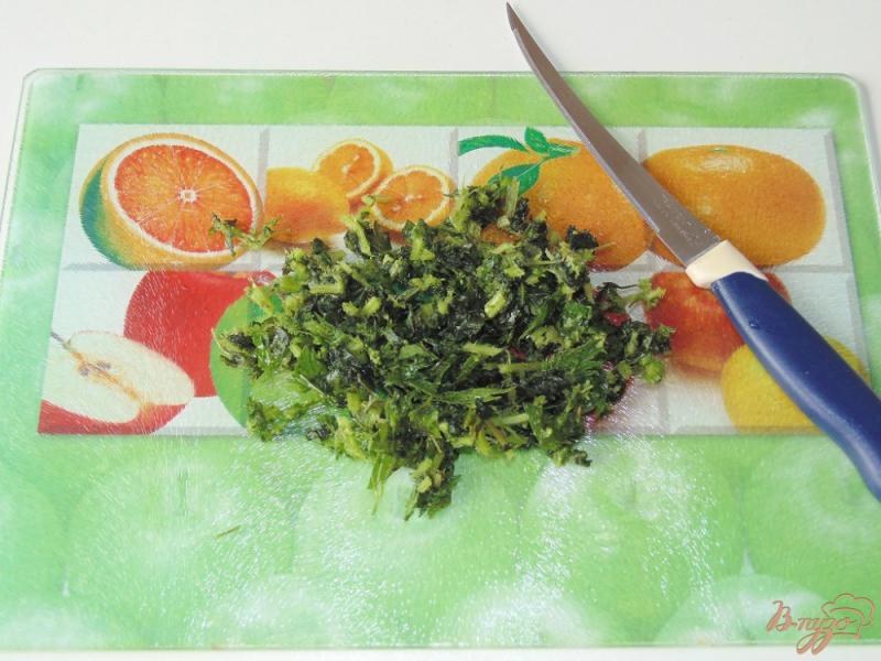 Фото приготовление рецепта: Тушенная молодая капуста с мангольдом и крапивой шаг №5
