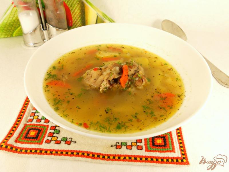 Фото приготовление рецепта: Куриный суп с гречкой в мультиварке шаг №4