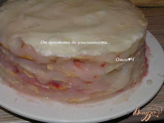 Фото приготовление рецепта: Постный торт «Наполеон» с вишней шаг №9