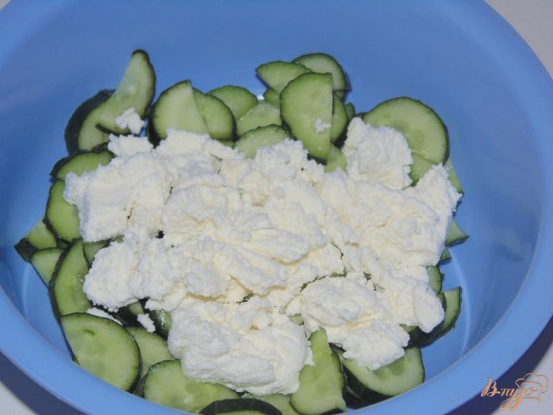 Фото приготовление рецепта: Низкокалорийный творожный салат шаг №2