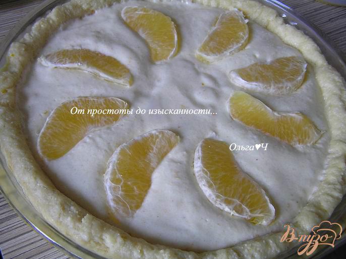 Фото приготовление рецепта: Творожный пирог с апельсином шаг №8
