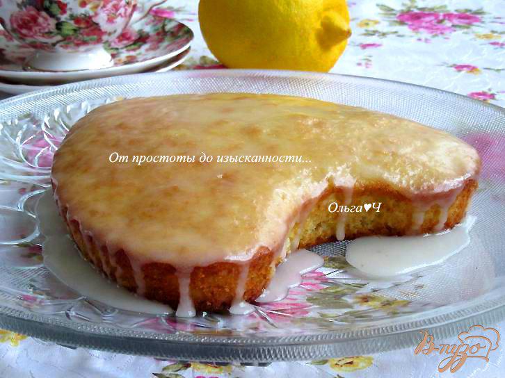 Фото приготовление рецепта: Лимонный кекс с глазурью шаг №6