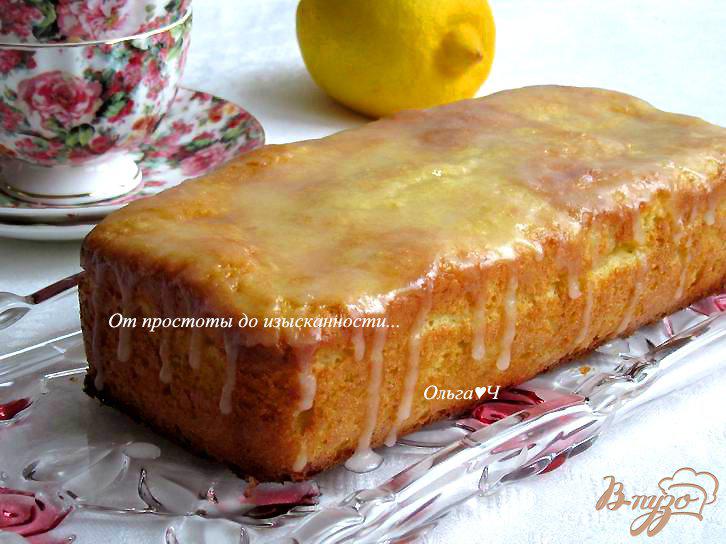 Фото приготовление рецепта: Лимонный кекс с оливковым маслом шаг №8