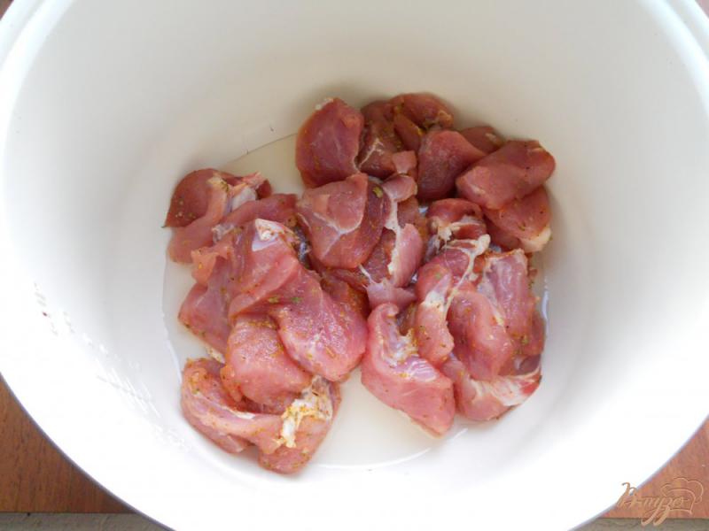 Фото приготовление рецепта: Свинина с томатной пастой и паприкой в мультиварке шаг №2