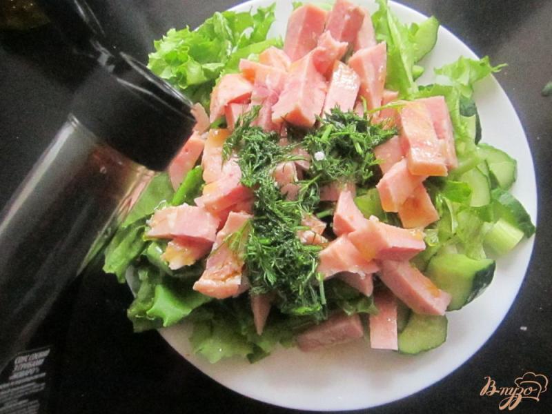 Фото приготовление рецепта: Салат с ветчиной шаг №4
