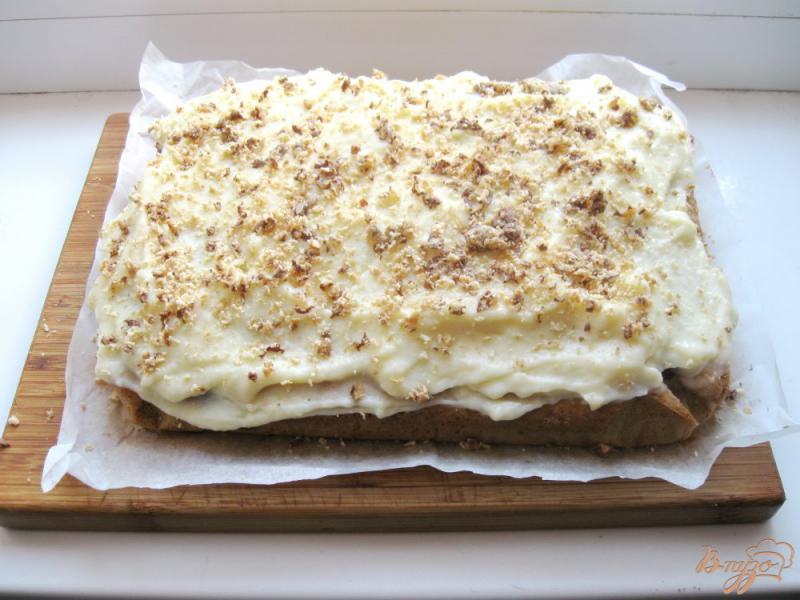 Фото приготовление рецепта: Пирог с вишней и заварным кремом шаг №11