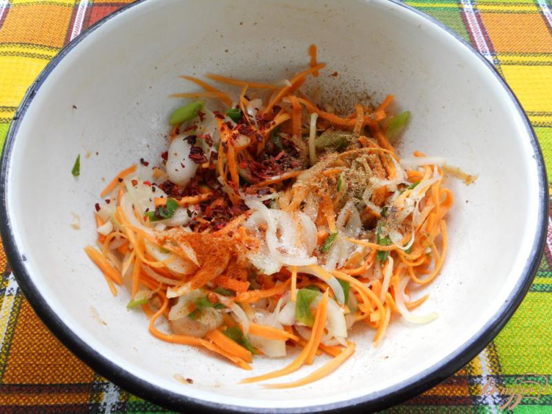 Фото приготовление рецепта: Кимчи из свежих огурцов шаг №5