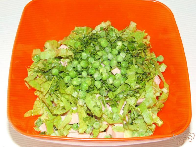 Фото приготовление рецепта: Салат из цветной капусты с ветчиной шаг №4