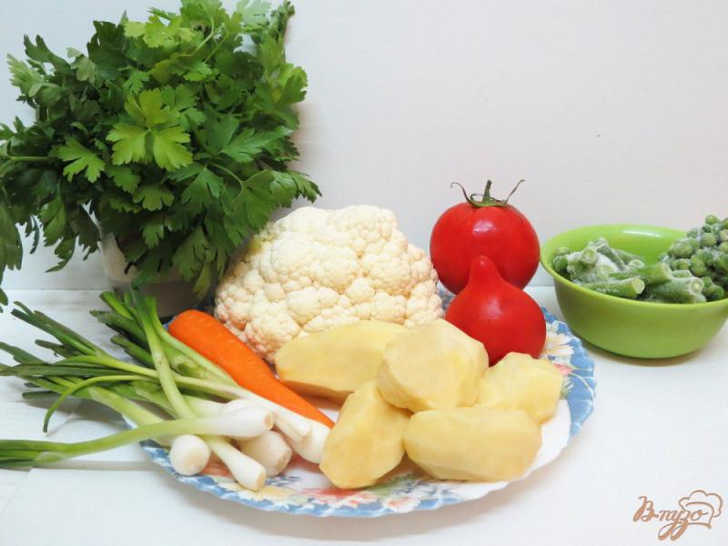 Фото приготовление рецепта: Суп из цветной капусты и помидоров (без зажарки) шаг №1