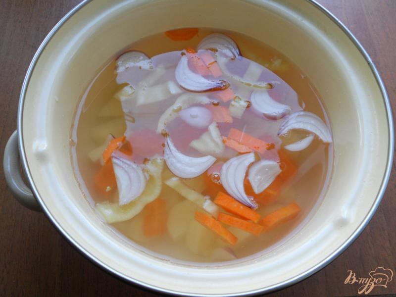 Фото приготовление рецепта: Овощной суп с гречкой шаг №3