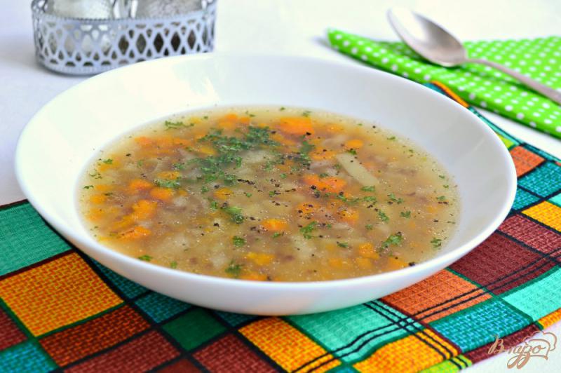 Фото приготовление рецепта: Овощной суп с гречкой шаг №7