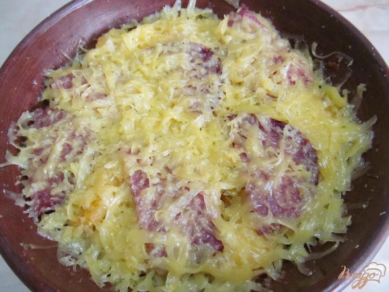 Фото приготовление рецепта: Запеченный картофель под сырной корочкой шаг №6