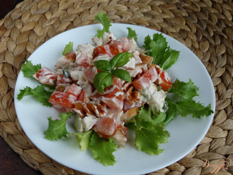 Фото приготовление рецепта: Салат с курицей и салатом эндивий шаг №5