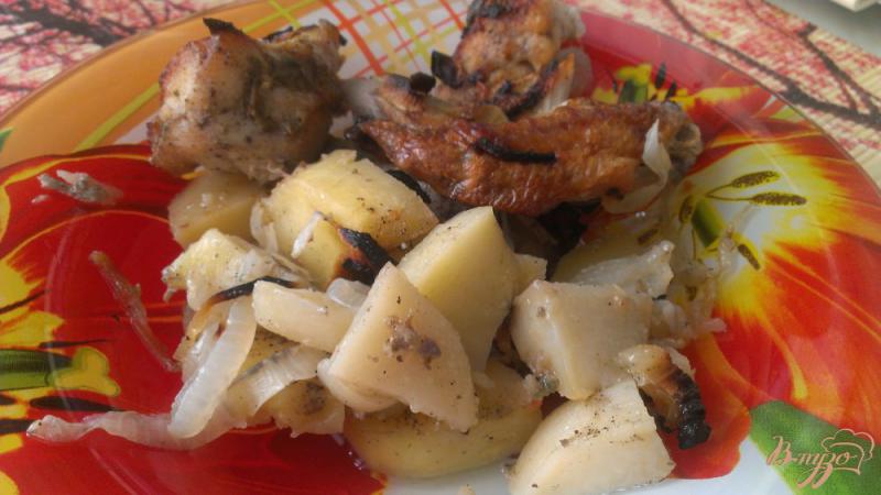 Фото приготовление рецепта: Картошка запеченная с курицей шаг №8
