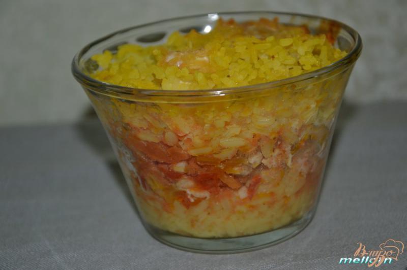 Фото приготовление рецепта: Запеканка рисовая с куриным филе шаг №7