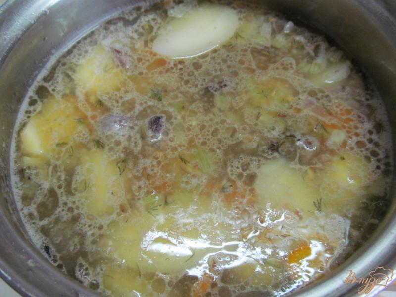 Фото приготовление рецепта: Овощное рагу с куриными потрохами шаг №6