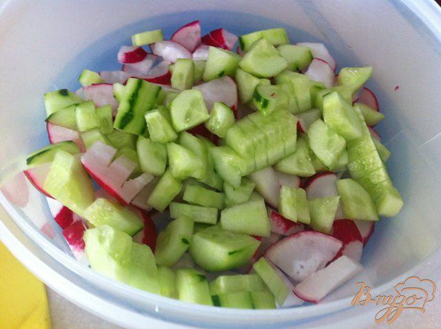Фото приготовление рецепта: Простой весенний салат шаг №3