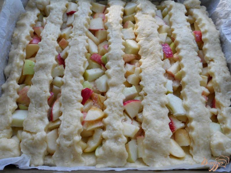 Фото приготовление рецепта: Яблочный пирог из творожного теста шаг №6