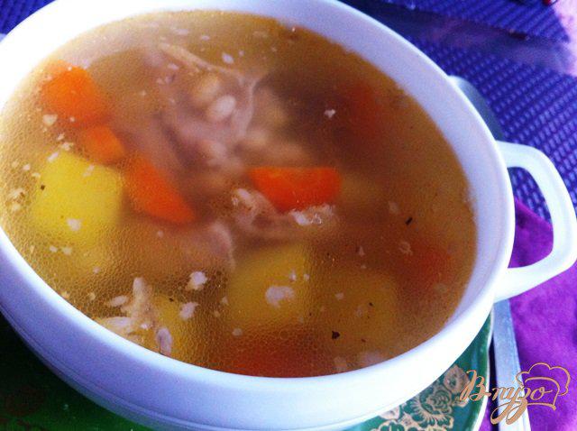 Фото приготовление рецепта: Суп из  фасоли и мяса кролика шаг №8