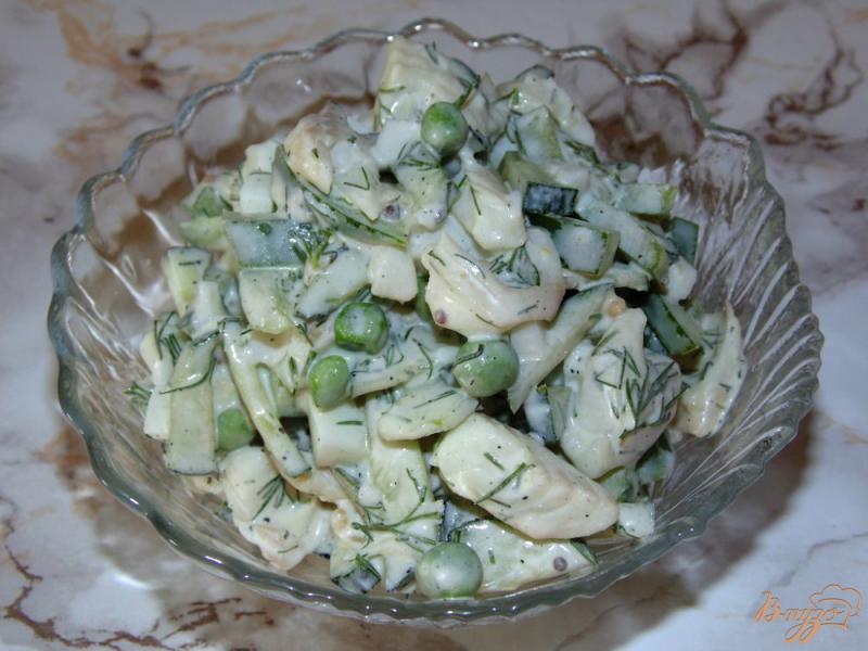 Фото приготовление рецепта: Овощной салат с нототенией шаг №8