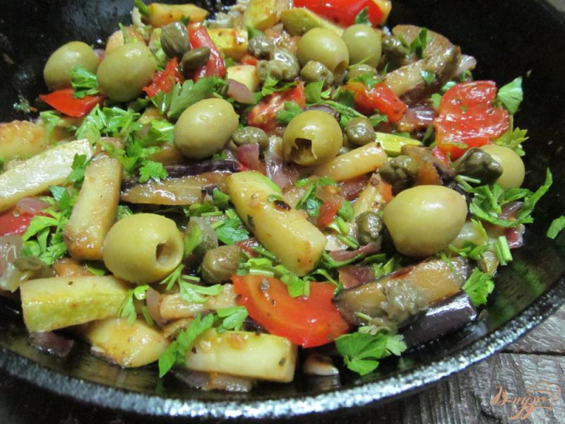 Фото приготовление рецепта: Овощной салат из Сицилии шаг №6