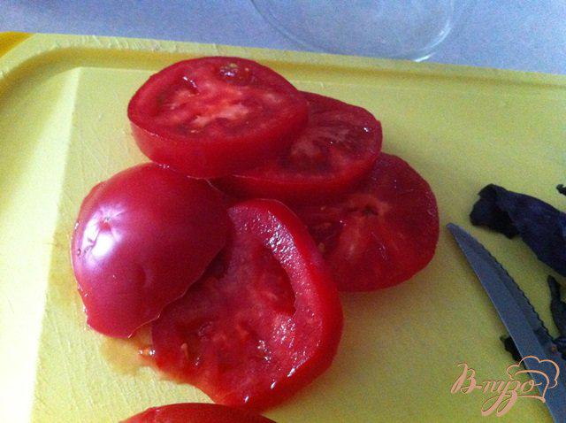 Фото приготовление рецепта: Салат из помидор с базиликом шаг №2