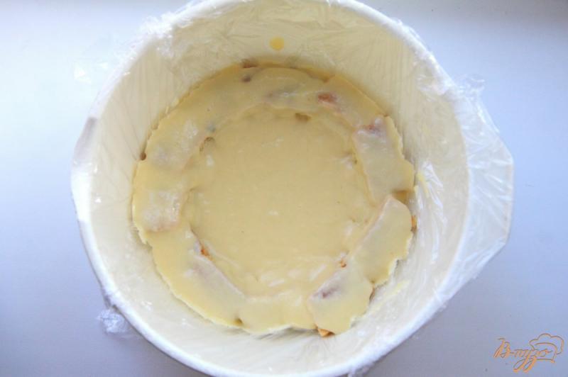 Фото приготовление рецепта: Торт « Футбольный мяч » с шифоновым бисквитом и сливочно-персиковым кремом шаг №14