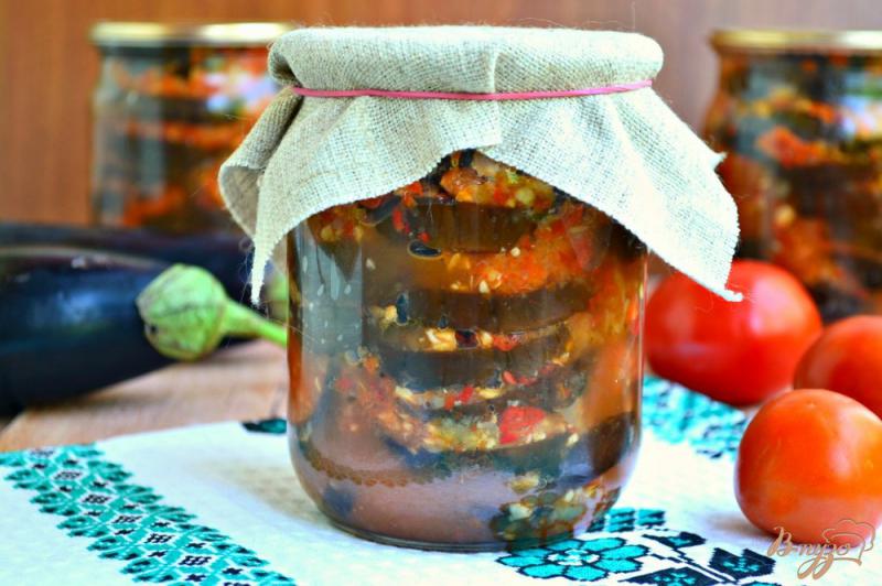 Фото приготовление рецепта: Баклажаны «Огонек» с медом на зиму шаг №8