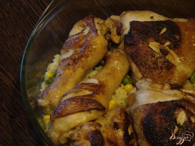 Фото приготовление рецепта: Курица по-азиатски с овощной смесью шаг №7