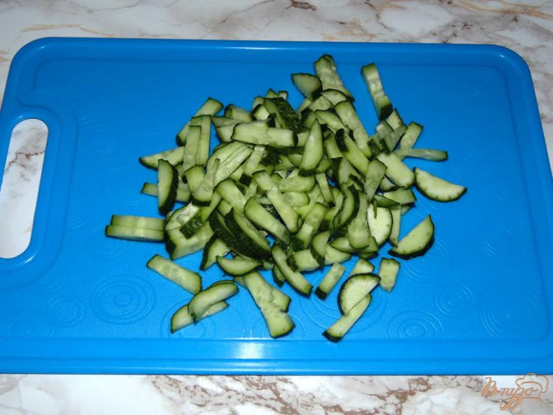 Фото приготовление рецепта: Овощной салат с бужениной шаг №1