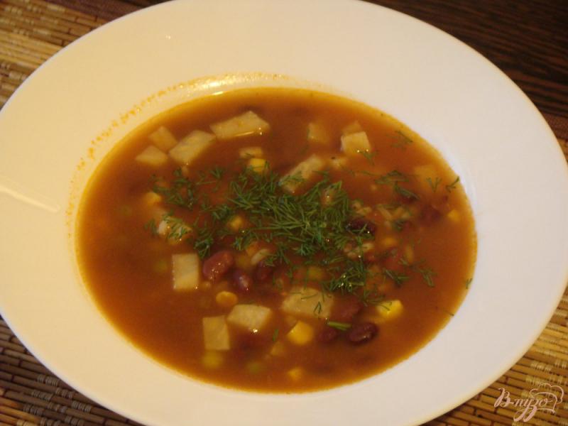 Фото приготовление рецепта: Овощной томатный суп шаг №5