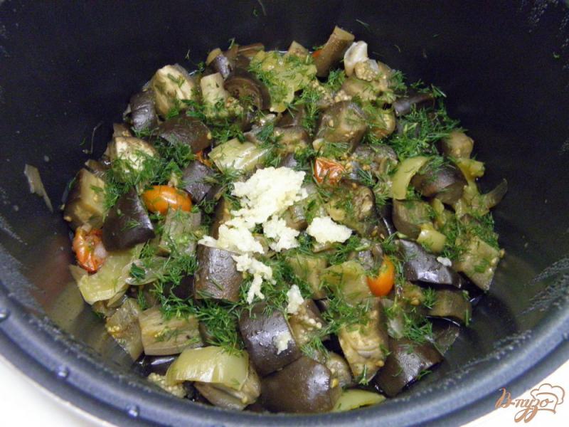 Фото приготовление рецепта: Баклажаны с помидорами черри в мультиварке шаг №6