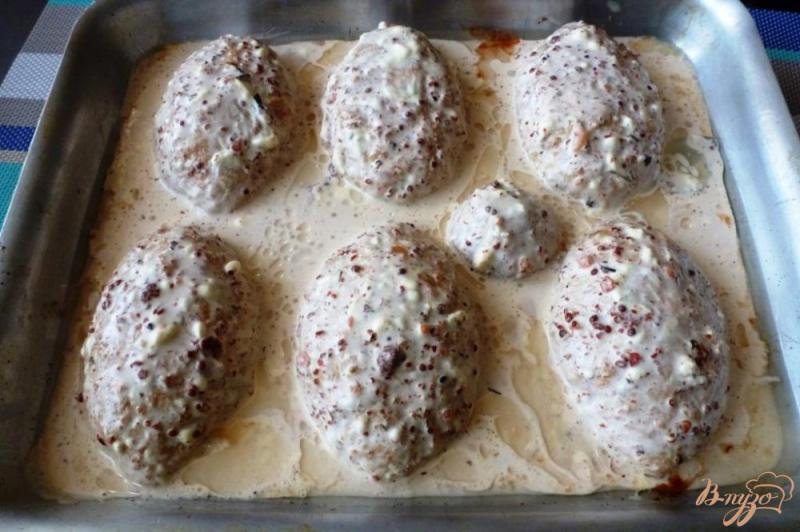 Фото приготовление рецепта: Зразы из кеты с начинкой из грибов и капусты шаг №6