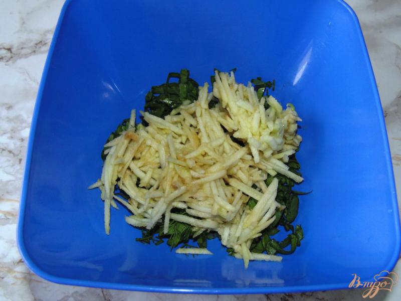 Фото приготовление рецепта: Салат из яблока и щавеля шаг №2