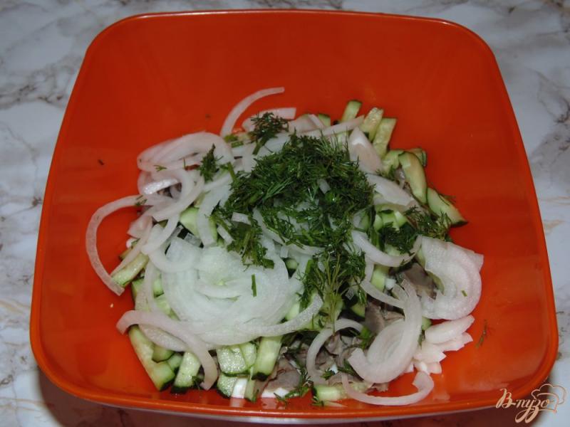 Фото приготовление рецепта: Картофельный салат с куриными желудками шаг №6
