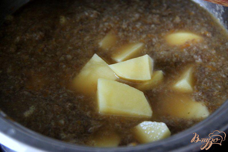 Фото приготовление рецепта: Грибной постный крем- суп шаг №4