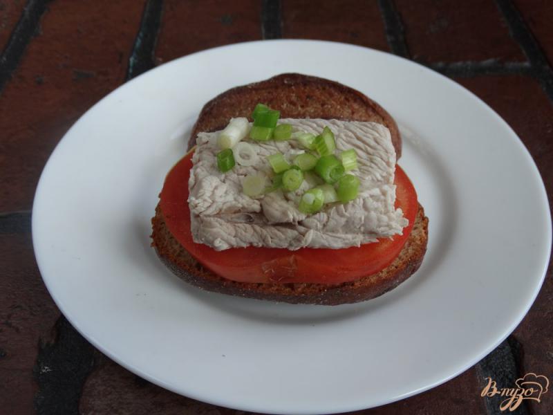 Фото приготовление рецепта: Полезный сандвич с индейкой шаг №5