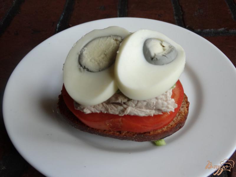 Фото приготовление рецепта: Полезный сандвич с индейкой шаг №6